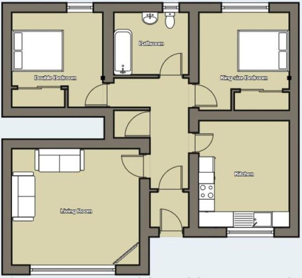 Apartment Hill View 2 Bedroom Free Parking
