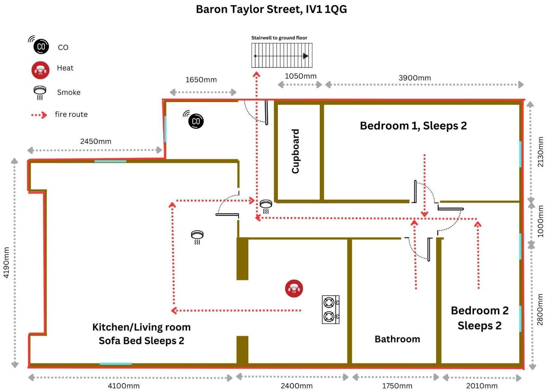 Apartment Centre 2 Bed - Baron Taylor Street